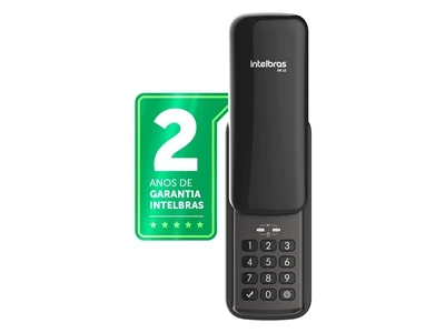 Fechadura Digital Intelbras FR 10 entrada para porta de alumínio com biometria