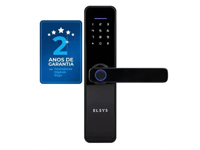 Fechadura Digital Elsys ESF-DE4000B com Wi-Fi, biometria e controle por app Elsys Casa+