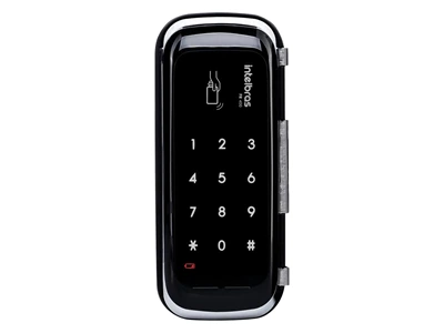 Fechadura Digital Intelbras FR 400 para porta de vidro externa com teclado touch