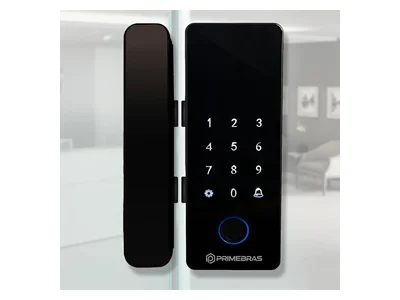 Fechadura Digital Primebras Athenas para porta de vidro com app Bluetooth